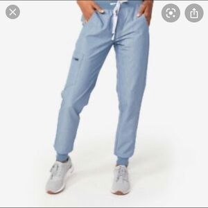 Rare FIGS heather indigo color scrub set